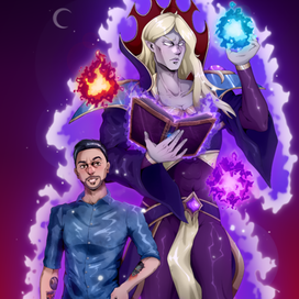 Jojo x Dota 2 style portrait