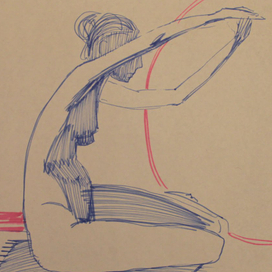 Наброски фломастером