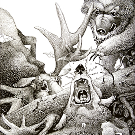 Волк и Лось.