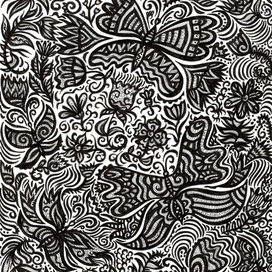 Бабочки и цветы, фон