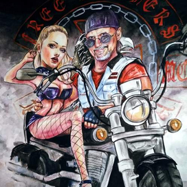 Шарж "Байкеры"