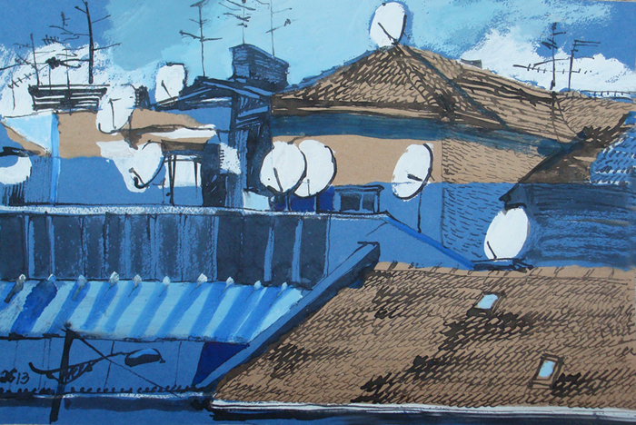 лист из "Сербского альбома" 2013, 30х40