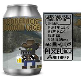 Brokeback Mountain Lager Beer Can Design