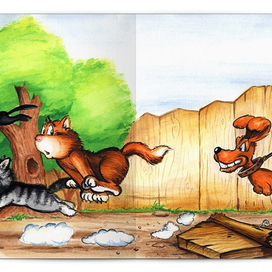 Разворот к книжке стихов А. Барто.