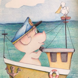 Фрагмент из иллюстрации к сказке о поросёнке 