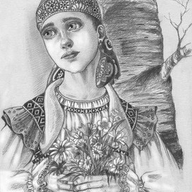 печальная девушка