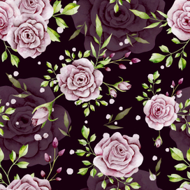 Винтажный акварельный паттерн 