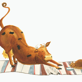 Корова с пятнистою шкуркой