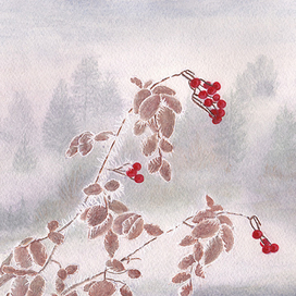 Веточка с ягодами