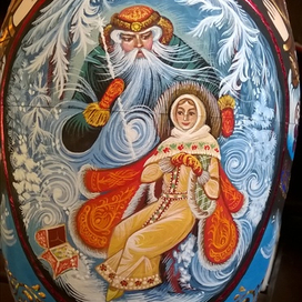 "Морозко". Роспись матрешки.