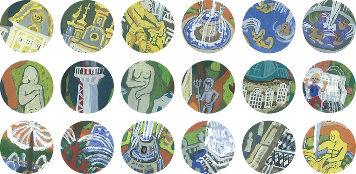 Наклейки к карте Петродворца