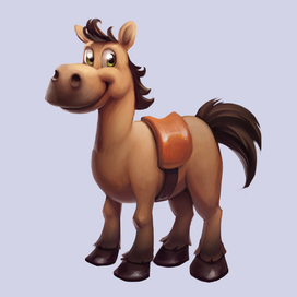 Мультяшный конь