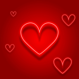Неоновые сердечки