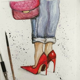 На лабутенах ч😊