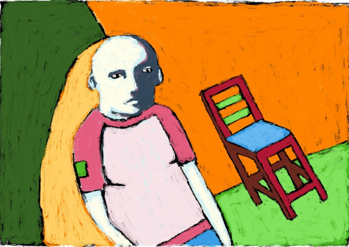 Портрет Лысого со стулом