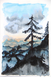 Закат в горах