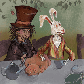 Безумный Шляпник и Мартовский Заяц 