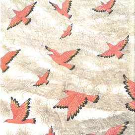 Фрагмент форзац-страницы к сказке Андерсена "Дриада".