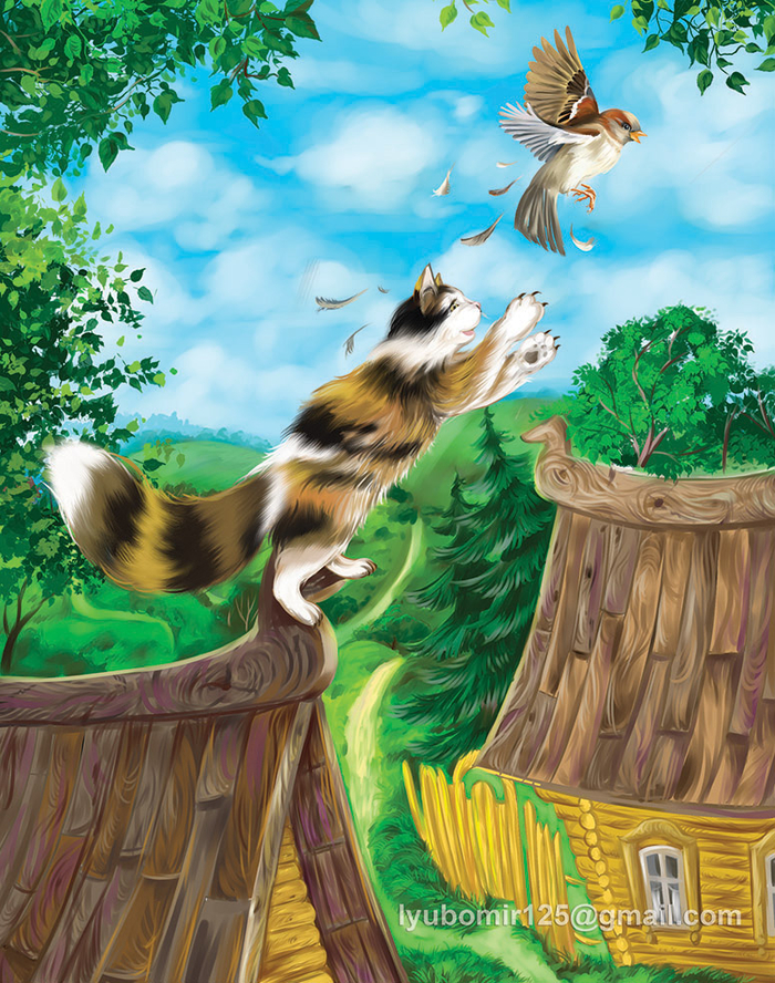 Иллюстрация к сказке Т. Эдел “ Приключения кота Батона”