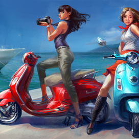 Отпуск, море, 2 девчонки, веспы, яхты, мужики...