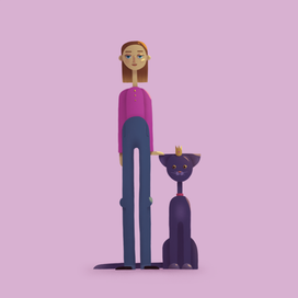Женщина с котом