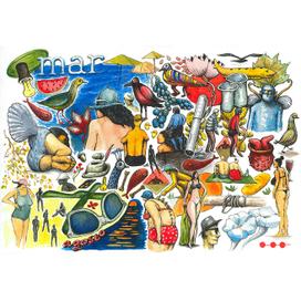 море, август