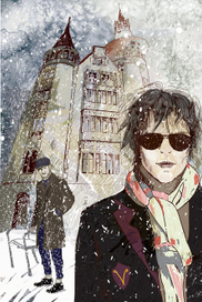 Иллюстрация для журнала "Сноб" в рубрику "Барселона"