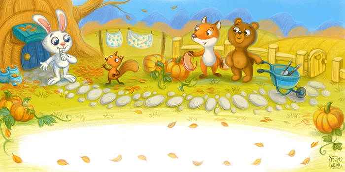 "Rabbit with the red goggles" для книги