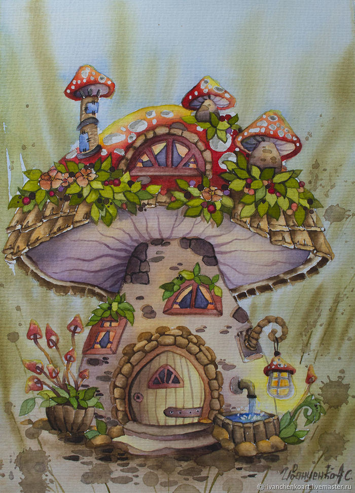 Волшебный домик мухомор