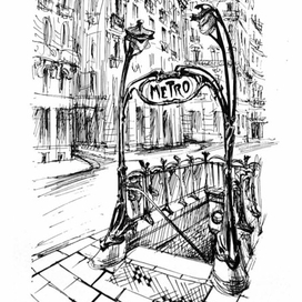 l'art nouveau entrée de metro