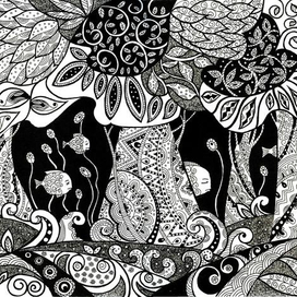 Рыбки  в узорном лесу