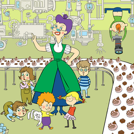 Детский сад на экскурсии. Шоколадная фабрика