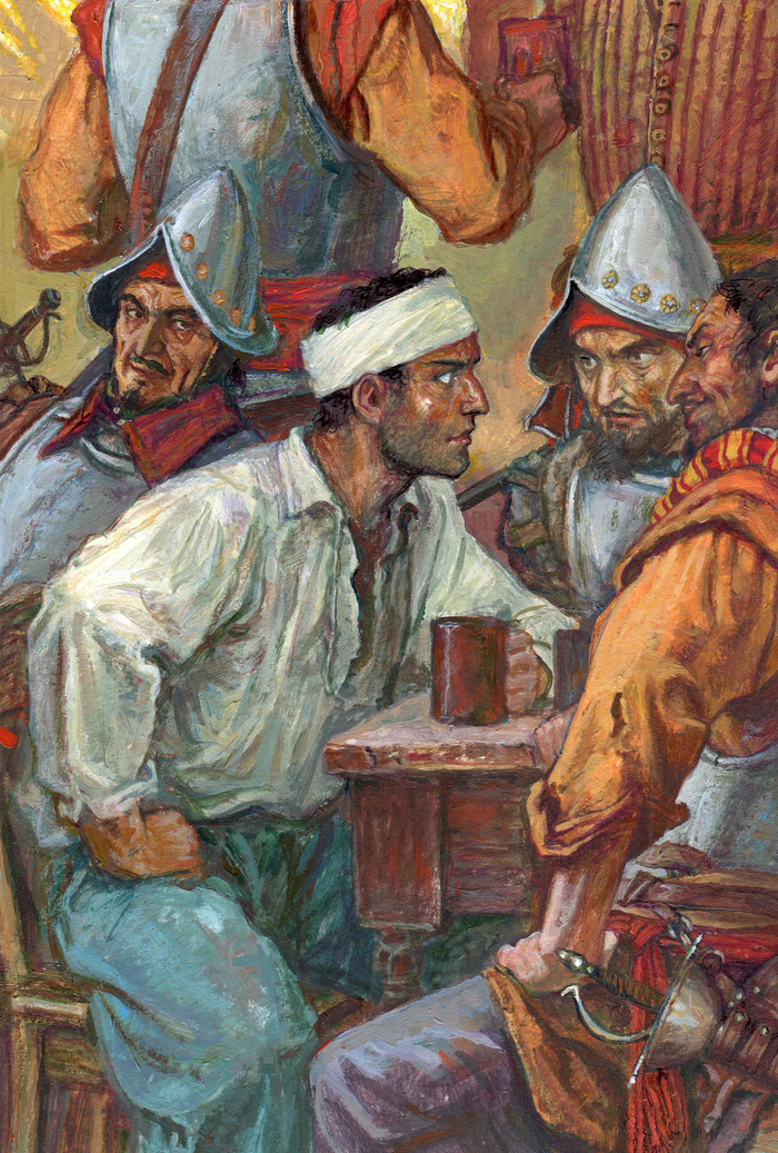 В разведке.