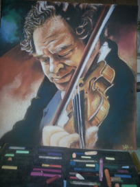 портрет пастельными мелками