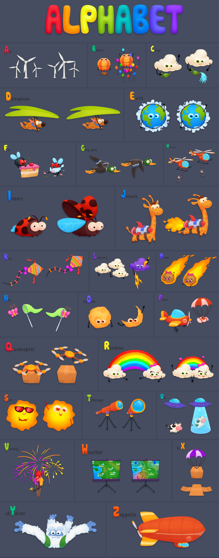 Детский английский алфавит