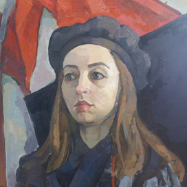 Девушка в берете