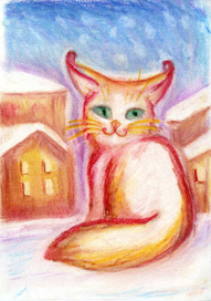 Кот новогодний