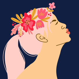 Портрет девушки с цветами