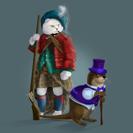 Мистер выдрингтон и котик в килте