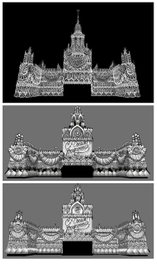 Разработка концепций проекции на здание МГУ 