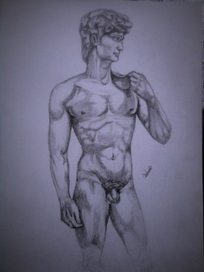 Портрет голого мальчика.