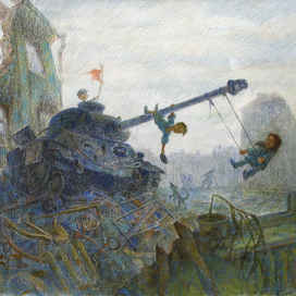 Эскиз к анимационному фильму "Вынужденная посадка"