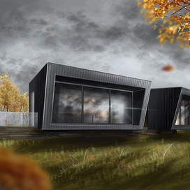 Скетч загородного дома 