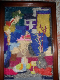 Натюрморт на фоне пейзажа.