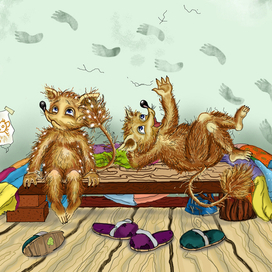 Пушок поет так ,что приходиться затыкать ухо.