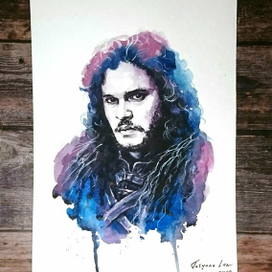 Джон Сноу акварель