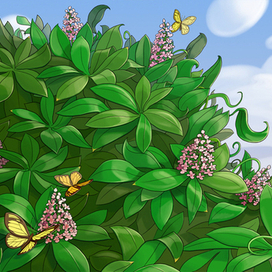 Кустистый фон для игры