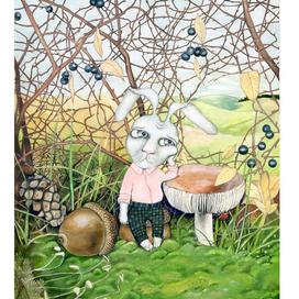 Иллюстрация к Книге о кролике Питере. Торнтон У. Берджес