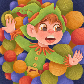 Иллюстрация рождественского эльфа