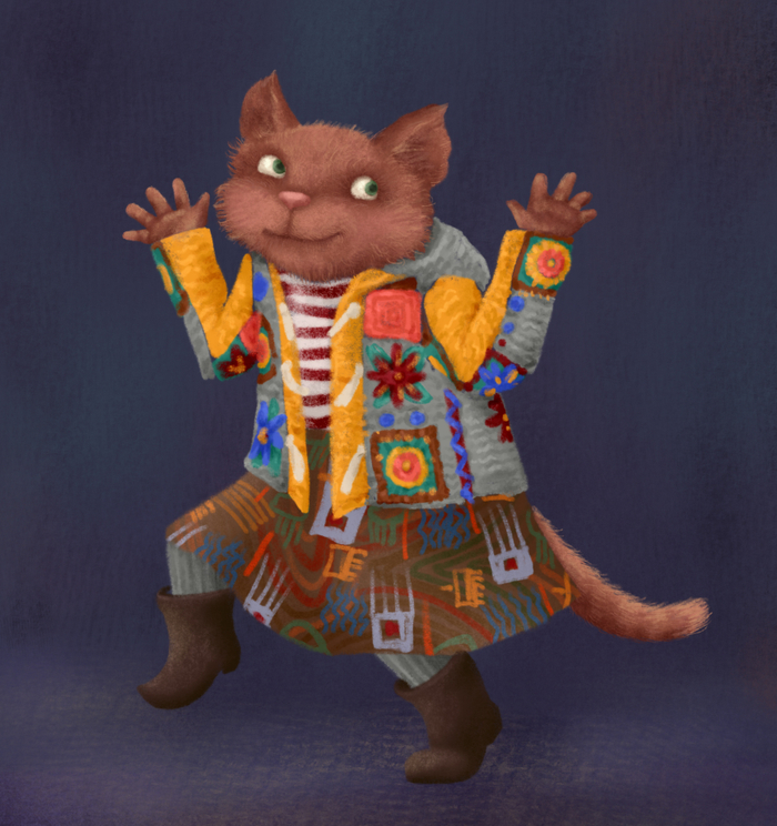 Кошка новогодняя